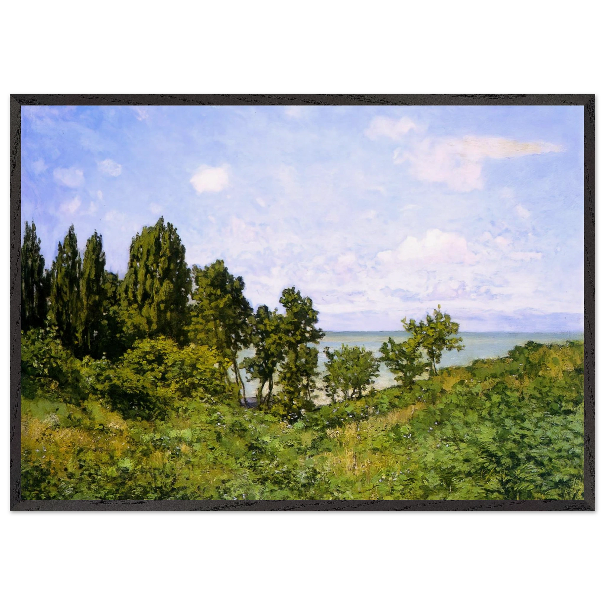By the Sea N2 - claude monet Framed Art Print – Black Wooden Frame - Default Title - -Framed Art Print