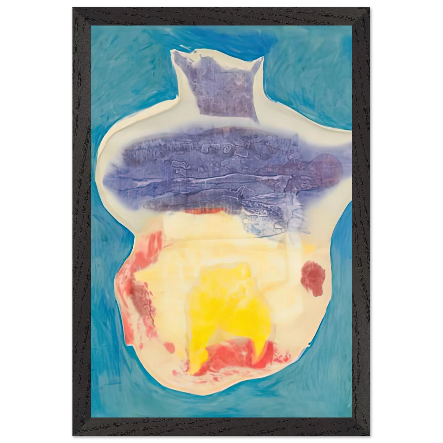 Helen Frankenthaler - Narcissus, 1963- Wall Art - 21x29.7 cm / 8x12" - Premium Wooden Framed Poster With Fine Art Paper - Wood frame