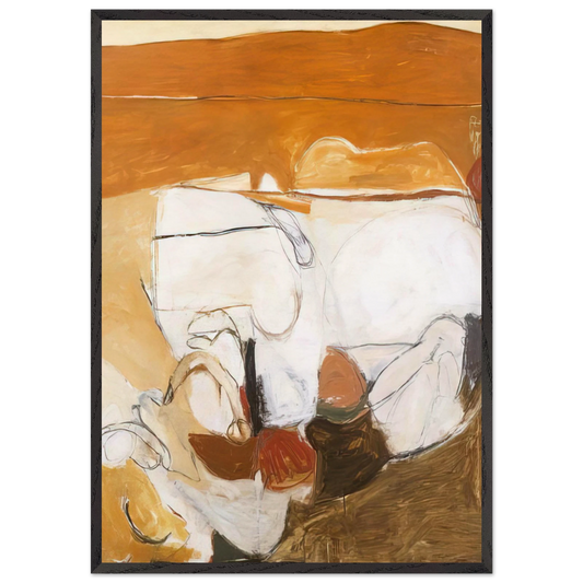 Untitled Warm Painting - 1961 - Brett Whiteley Framed Art Print – Black Wooden Frame - Default Title - -Framed Art Print