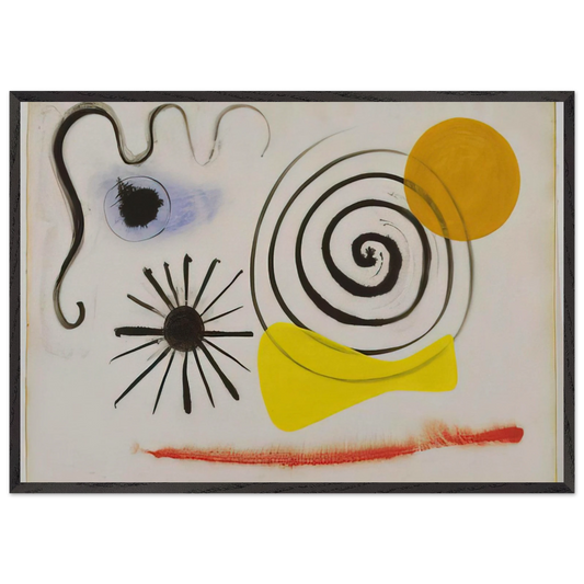 UNTITLED 1941 N1 - Alexander Calder Framed Art Print – Black Wooden Frame - Default Title - -Framed Art Print