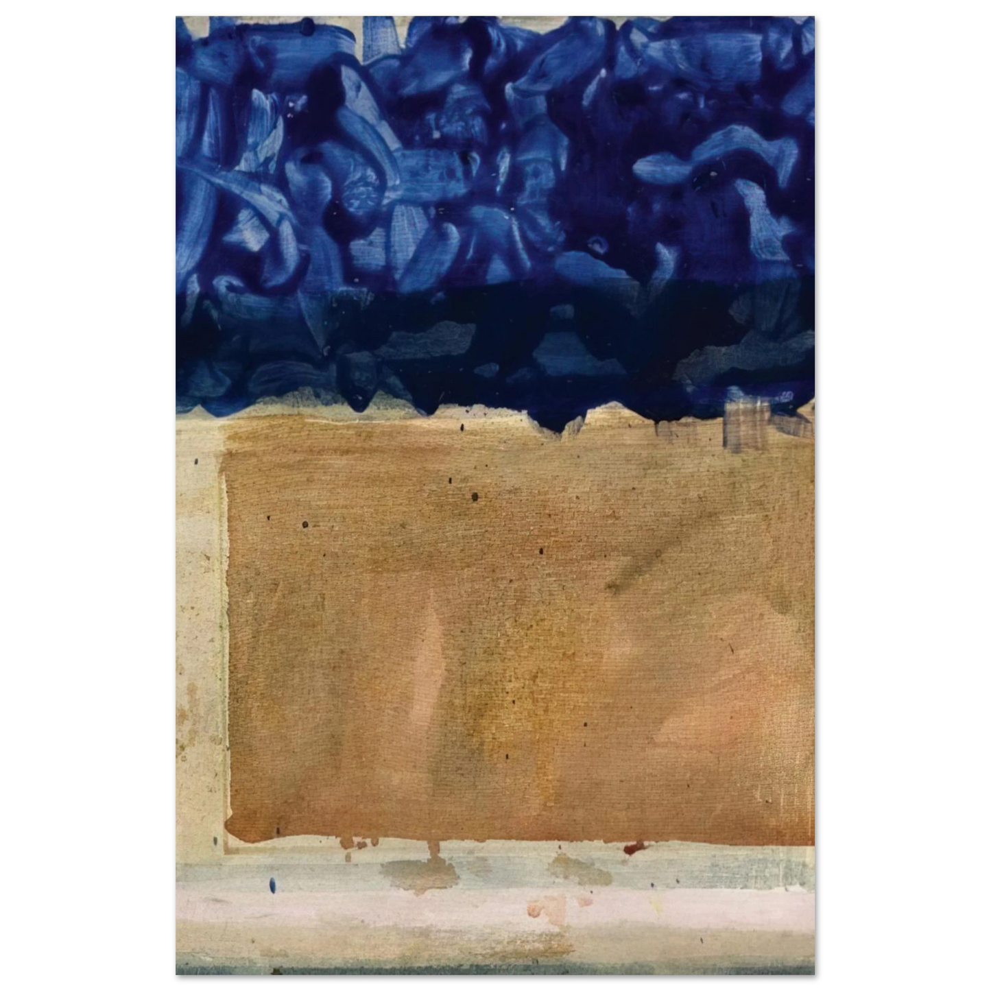 Helen Frankenthaler - Shoreline - 1952 Wall art - 27x35 cm / 11x14 inches - Premium Wooden Framed Poster With Fine Art Paper - Black frame