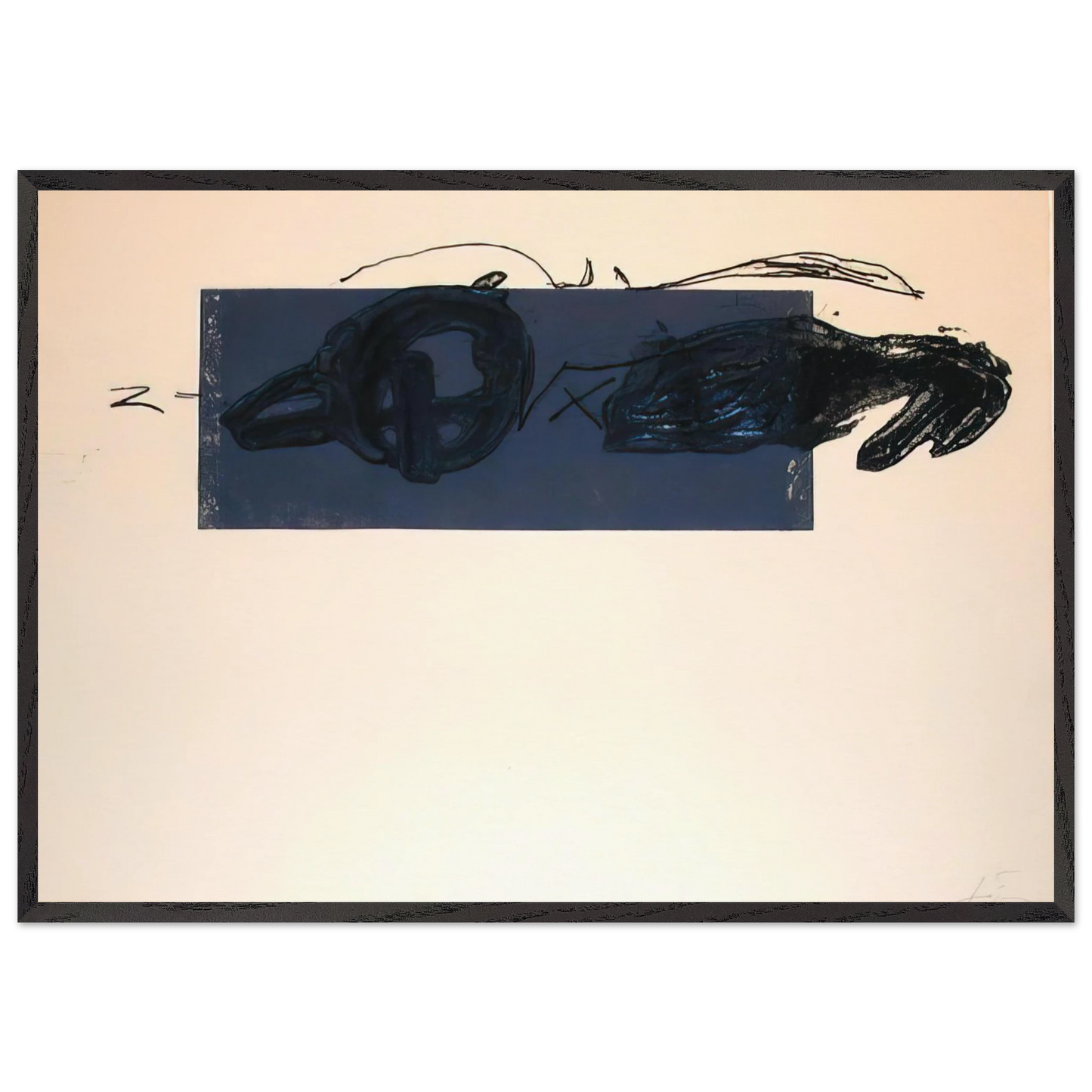 Z 1981 - Antoni Tapies Framed Art Print – Black Wooden Frame - Default Title - -Framed Art Print