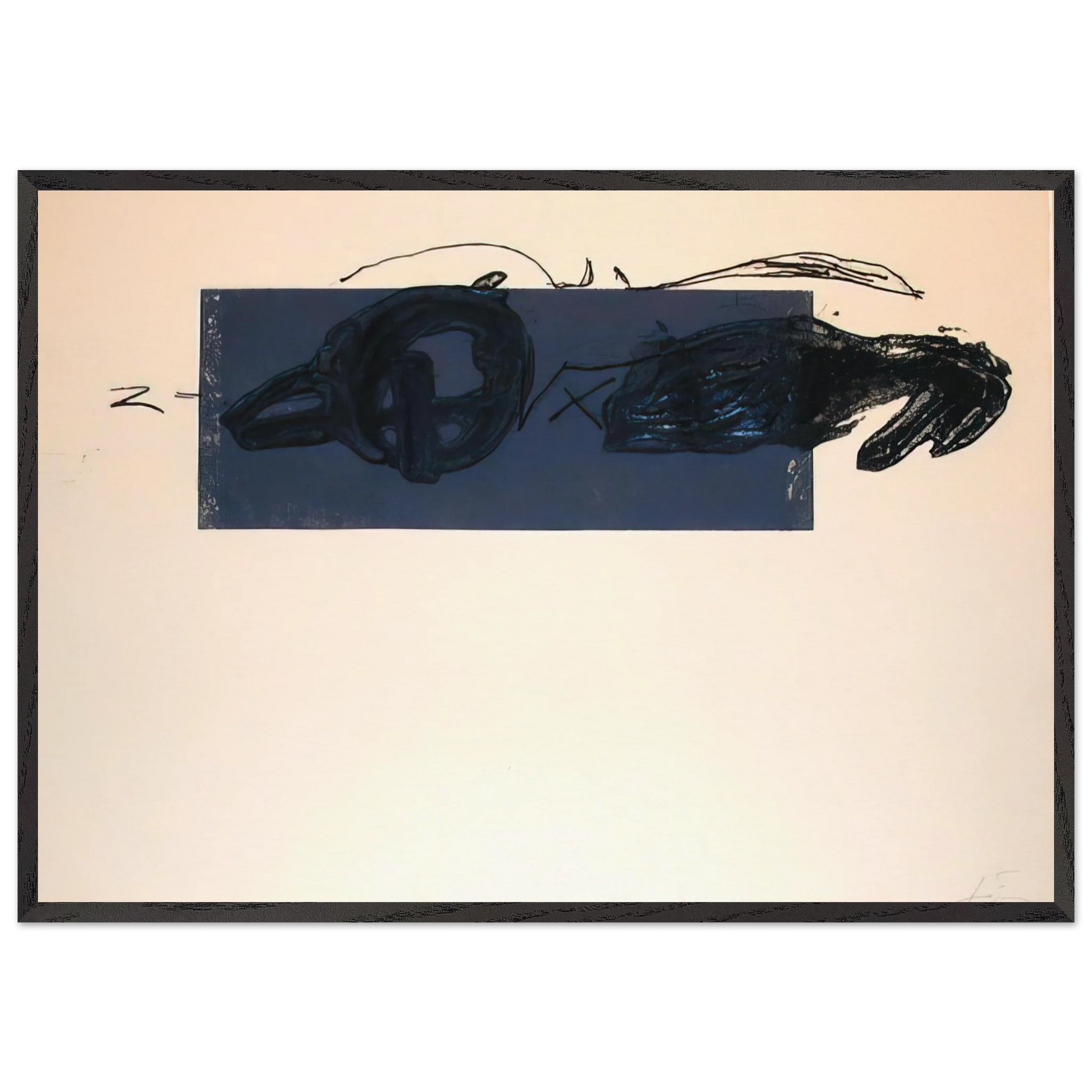 Z 1981 - Antoni Tapies Framed Art Print – Black Wooden Frame - Default Title - -Framed Art Print