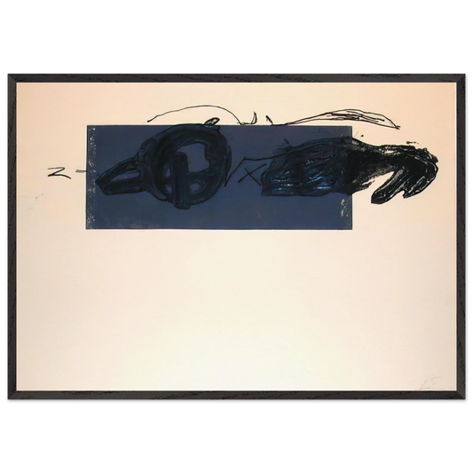 Z 1981 - Antoni Tapies Framed Art Print – Black Wooden Frame - Default Title - -Framed Art Print