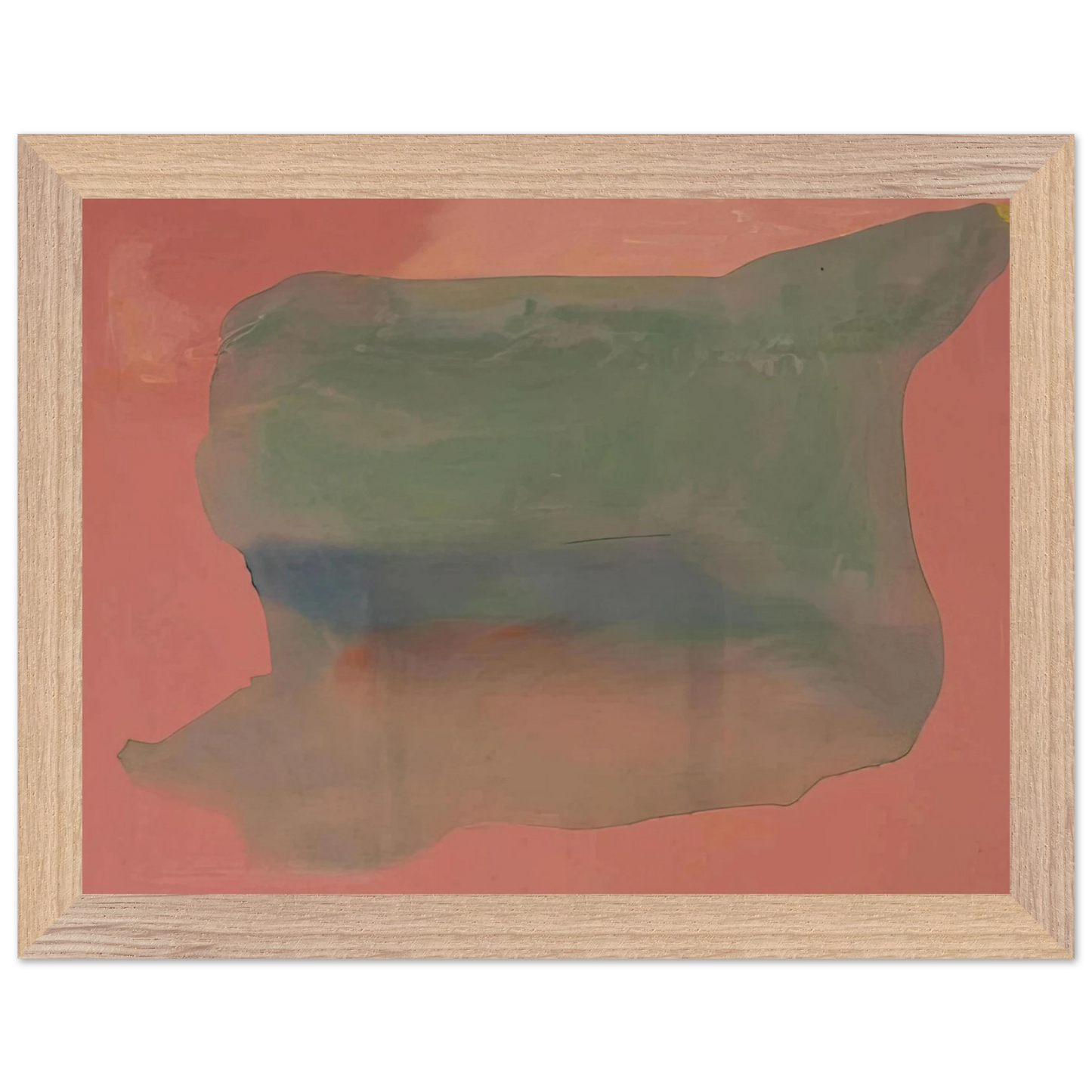 Helen Frankenthaler - Yearning - 1973 Wall art - 13x18 cm / 5x7 inches - Premium Wooden Framed Poster With Fine Art Paper - White frame