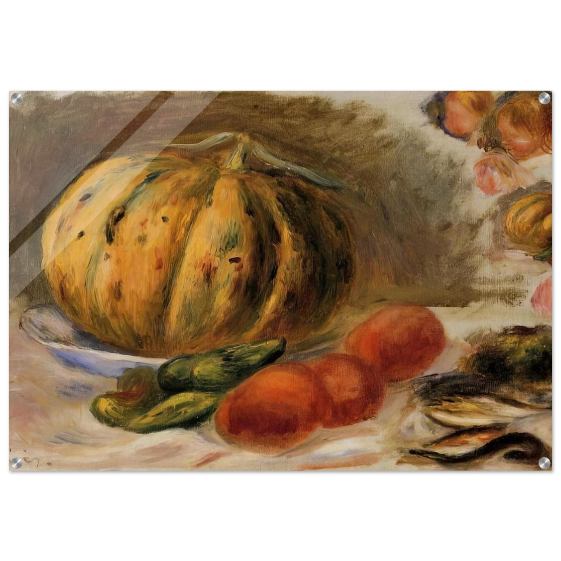 Melon and Tomatos - Pierre-Auguste Renoir Acrylic Print - 70x100 cm / 28x40″ inches