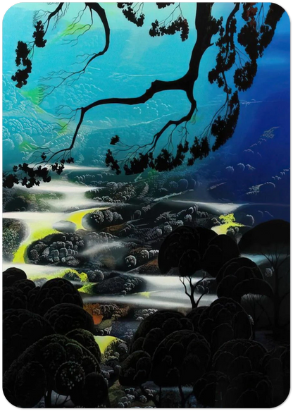Days End By Eyvind Earle Pack of 10 Post Cards | Eyvind Earle Post Cards | A6 (10.5 x 14.8 cm) - 4.1 x 5.8 inches