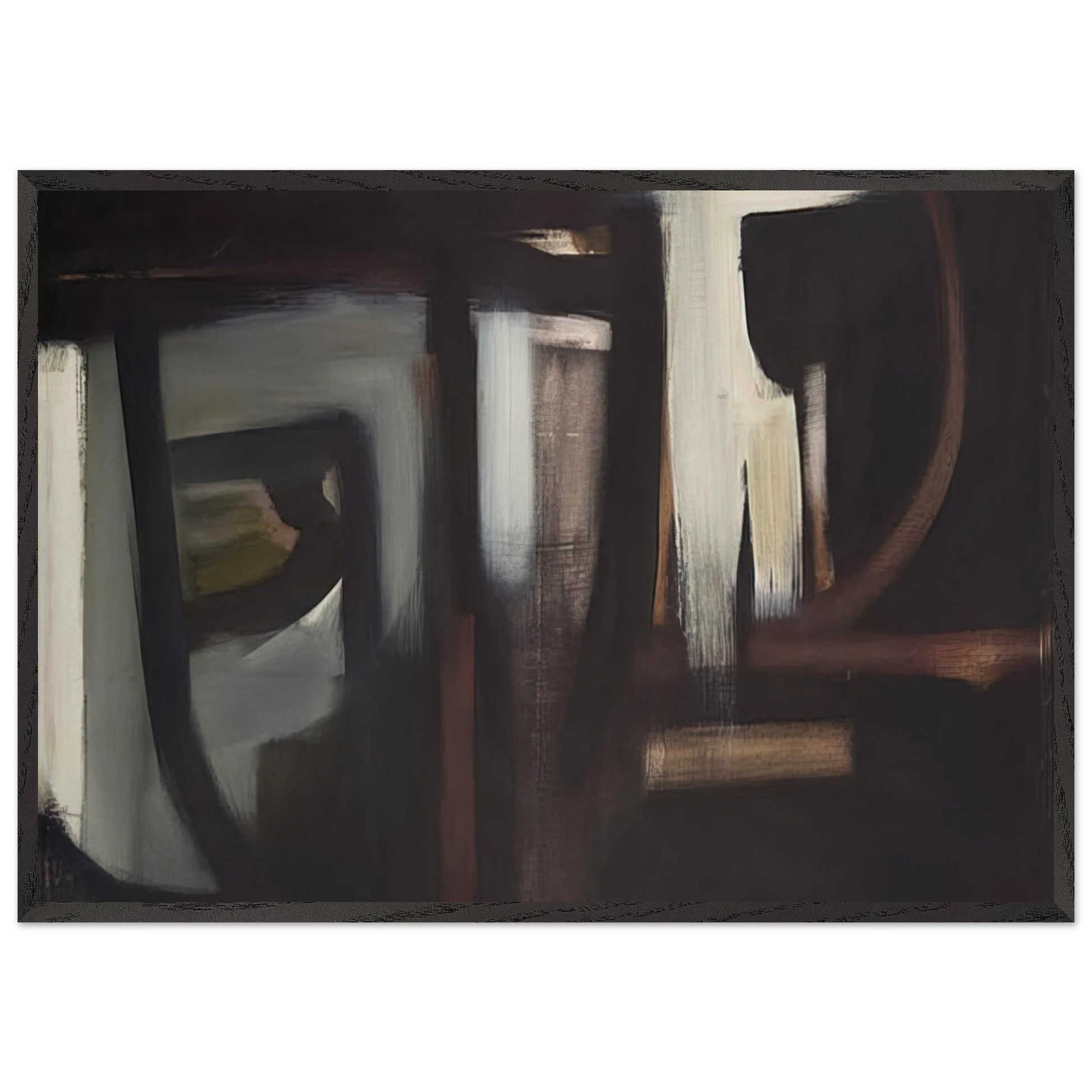 Old Sparta - 1952 - Theodoros Stamos Framed Art Print – Black Wooden Frame - Default Title - -Framed Art Print