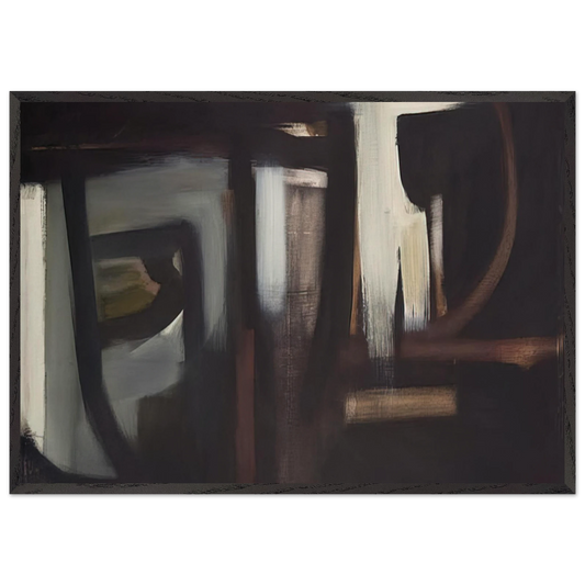 Old Sparta - 1952 - Theodoros Stamos Framed Art Print – Black Wooden Frame - Default Title - -Framed Art Print