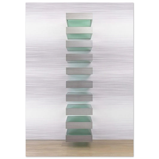 Untitled Bernstein 89-1 - 1989 - Donald Judd Brushed Aluminum Print - 70x100 cm / 28x40 inches | Donald Judd Aluminum Print | Donald Judd Prints