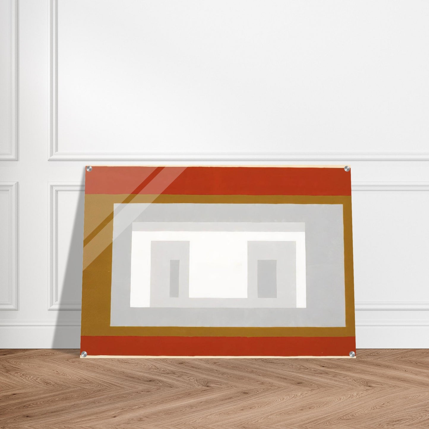 VARIANT ADOBE SETTLED 1954 - Josef Albers Acrylic Print - 70x100 cm / 28x40″ inches | Josef Albers Wall Art | Josef Albers Prints