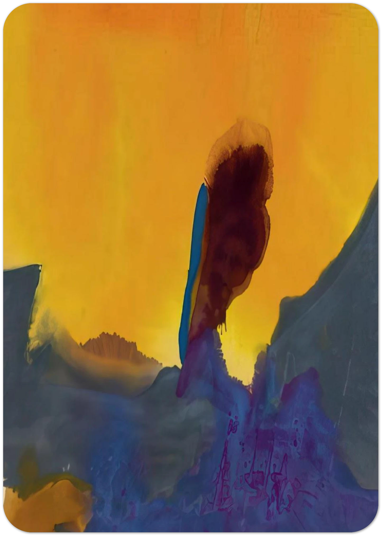 Glow II - 1968 By Helen Frankenthaler Pack of 10 Post Cards | Helen Frankenthaler Post Cards | A6 (10.5 x 14.8 cm) - 4.1 x 5.8 inches