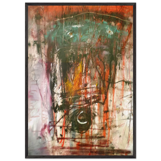 Composition - 1947 N2 - Wols Framed Art Print – Black Wooden Frame - Default Title - -Framed Art Print