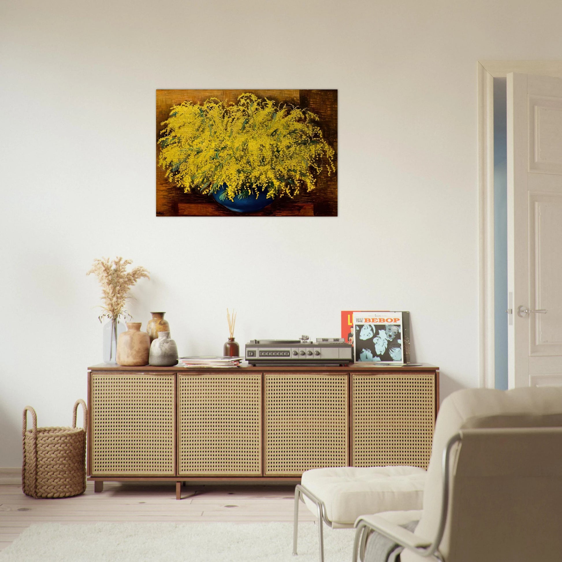 MIMOSAS 1939 - Moise Kisling Brushed Aluminum Print - 70x100 cm / 28x40 inches | Moise Kisling Aluminum Print | Moise Kisling Prints