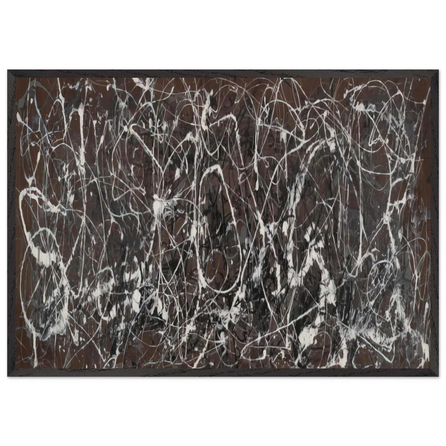 NUMBER 13A ARABESQUE 1948 - Jackson Pollock Framed Art Print – Black Wooden Frame - Default Title - -Framed Art Print