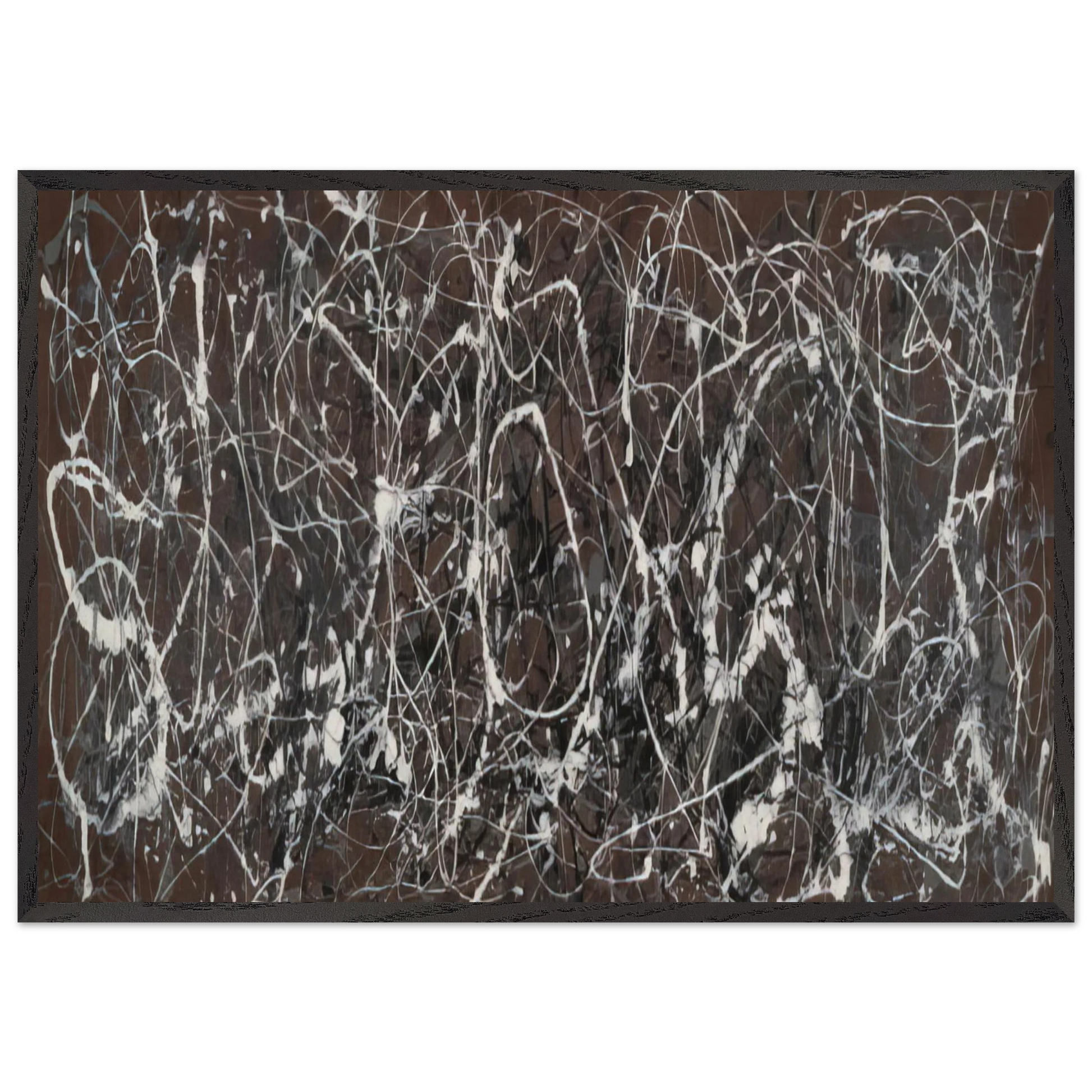 NUMBER 13A ARABESQUE 1948 - Jackson Pollock Framed Art Print – Black Wooden Frame - Default Title - -Framed Art Print