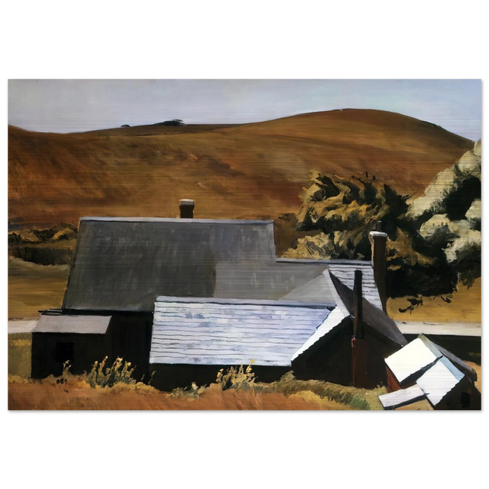 Burly Cobb s House, South Truro - Edward Hopper Brushed Aluminum Print - 70x100 cm / 28x40 inches | Edward Hopper Aluminum Print | Edward Hopper Prints