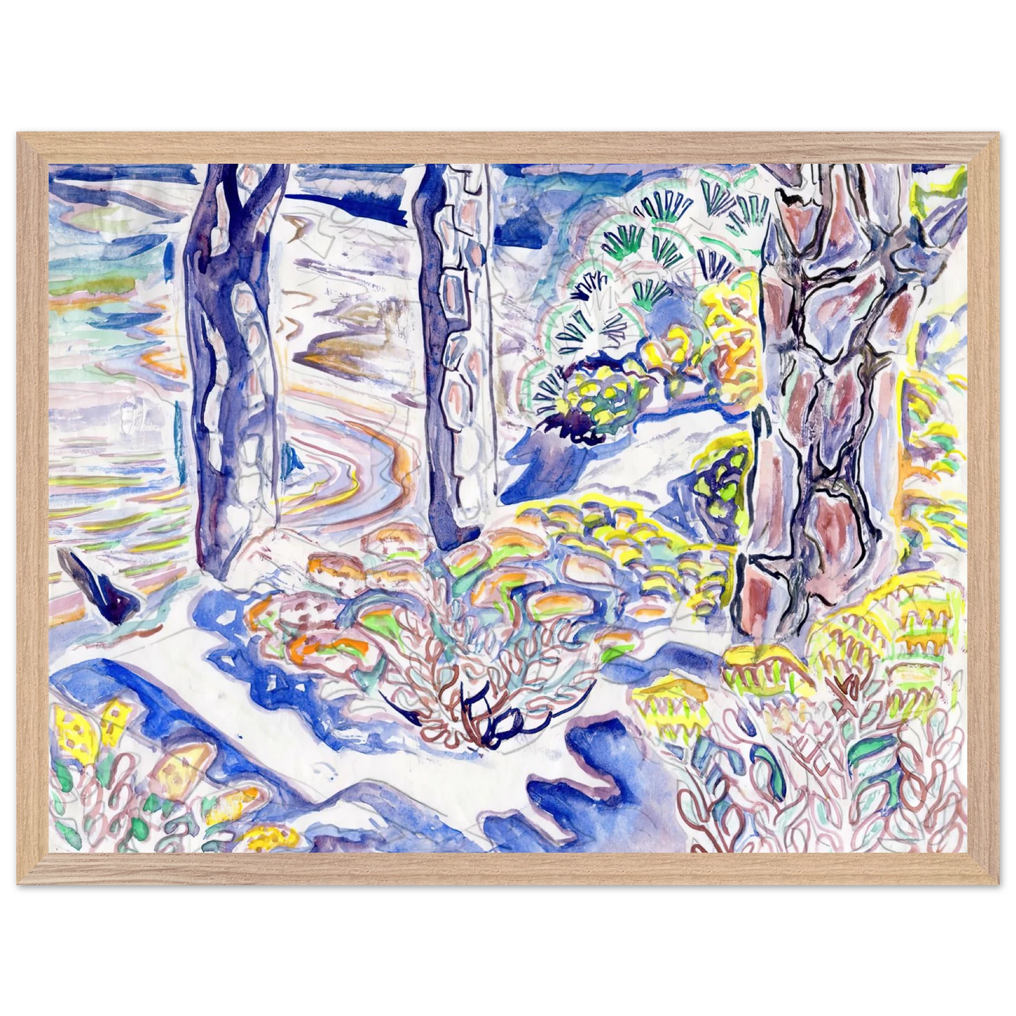 Walter Inglis Anderson - Walter Anderson Wall art - 20x25 cm / 8x10 Inches - Premium Wooden Framed Poster With Fine Art Paper - Black frame