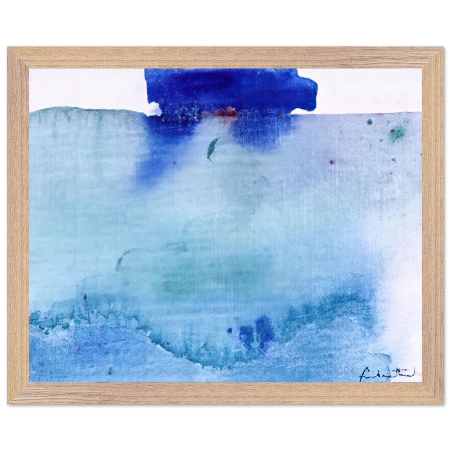 Helen Frankenthaler - Untitled - 1982 Wall art - 45x60 cm / 18x24 inches - Premium Wooden Framed Poster With Fine Art Paper - Wood frame