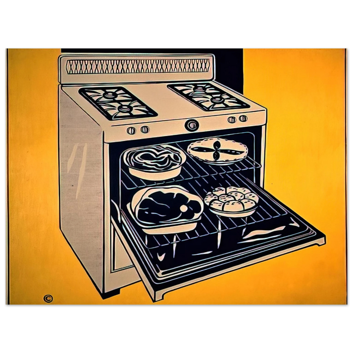Roy Lichtenstein - KITCHEN RANGE 1962  75x100 cm / 30x40inches Fine Art Poster