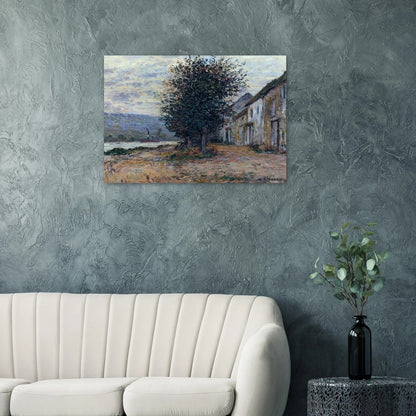 The Banks of the Seine - claude monet Brushed Aluminum Print - 70x100 cm / 28x40 inches | claude monet Aluminum Print | claude monet Prints