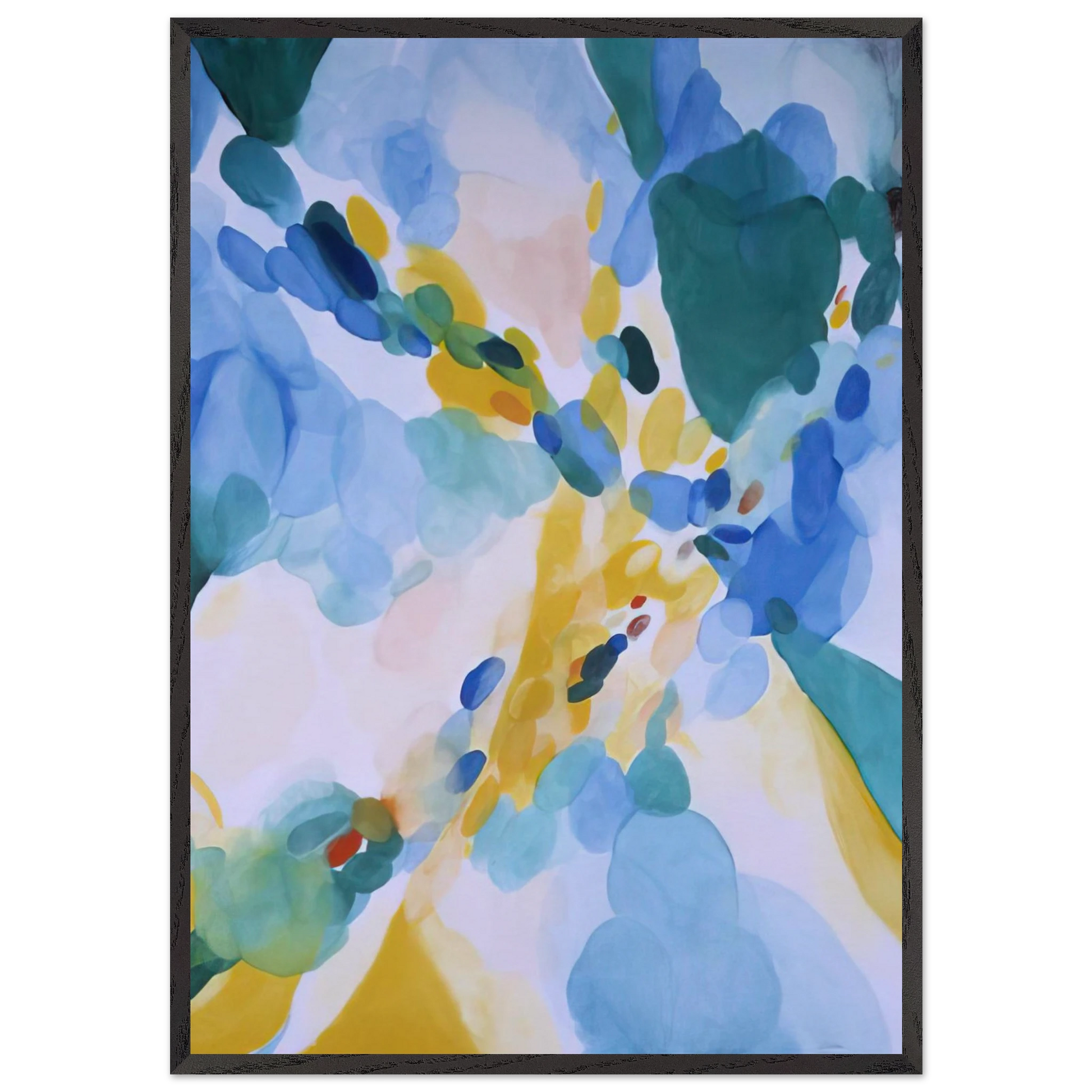 Red Passage - Alice Baber Framed Art Print – Black Wooden Frame - Default Title - -Framed Art Print