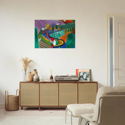David Hockney - David Hockney Brushed Aluminum Print - 70x100 cm / 28x40 inches | David Hockney Aluminum Print | David Hockney Prints