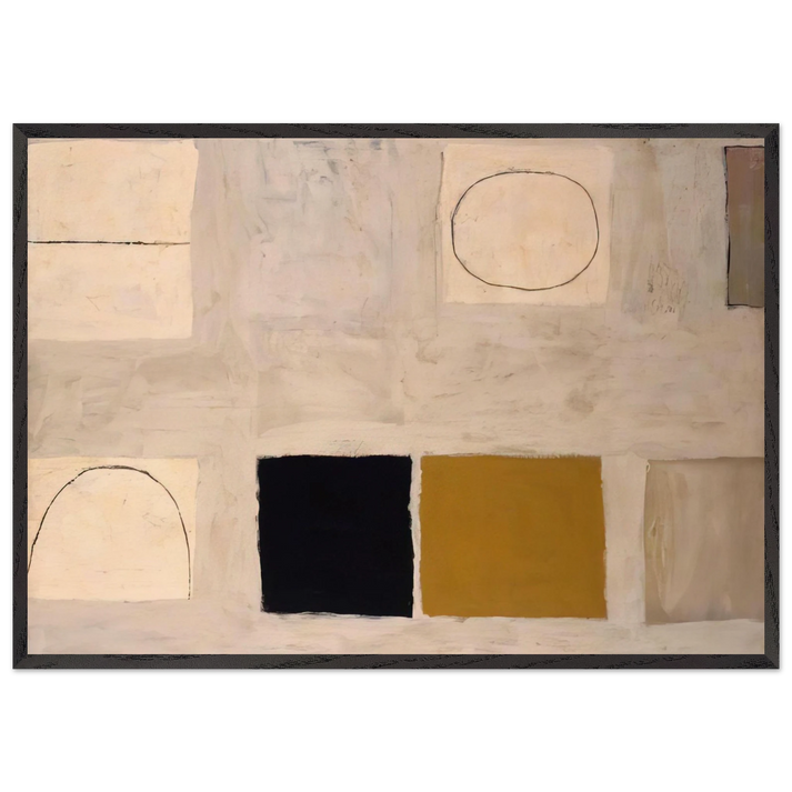 Morning in Mykonos - 1960 - William Scott 70x100 cm / 28x40 inches Framed Art Print – Black Wooden Frame