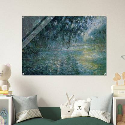 Morning on the Seine in the Rain - claude monet Acrylic Print - 70x100 cm / 28x40″ inches