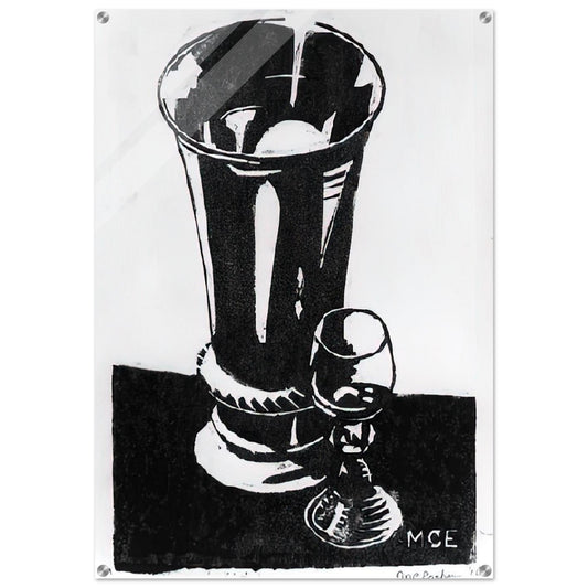 STILL LIFE 1917 - MC Escher Acrylic Print - 70x100 cm / 28x40″ inches | Maurits Cornelis Escher Prints