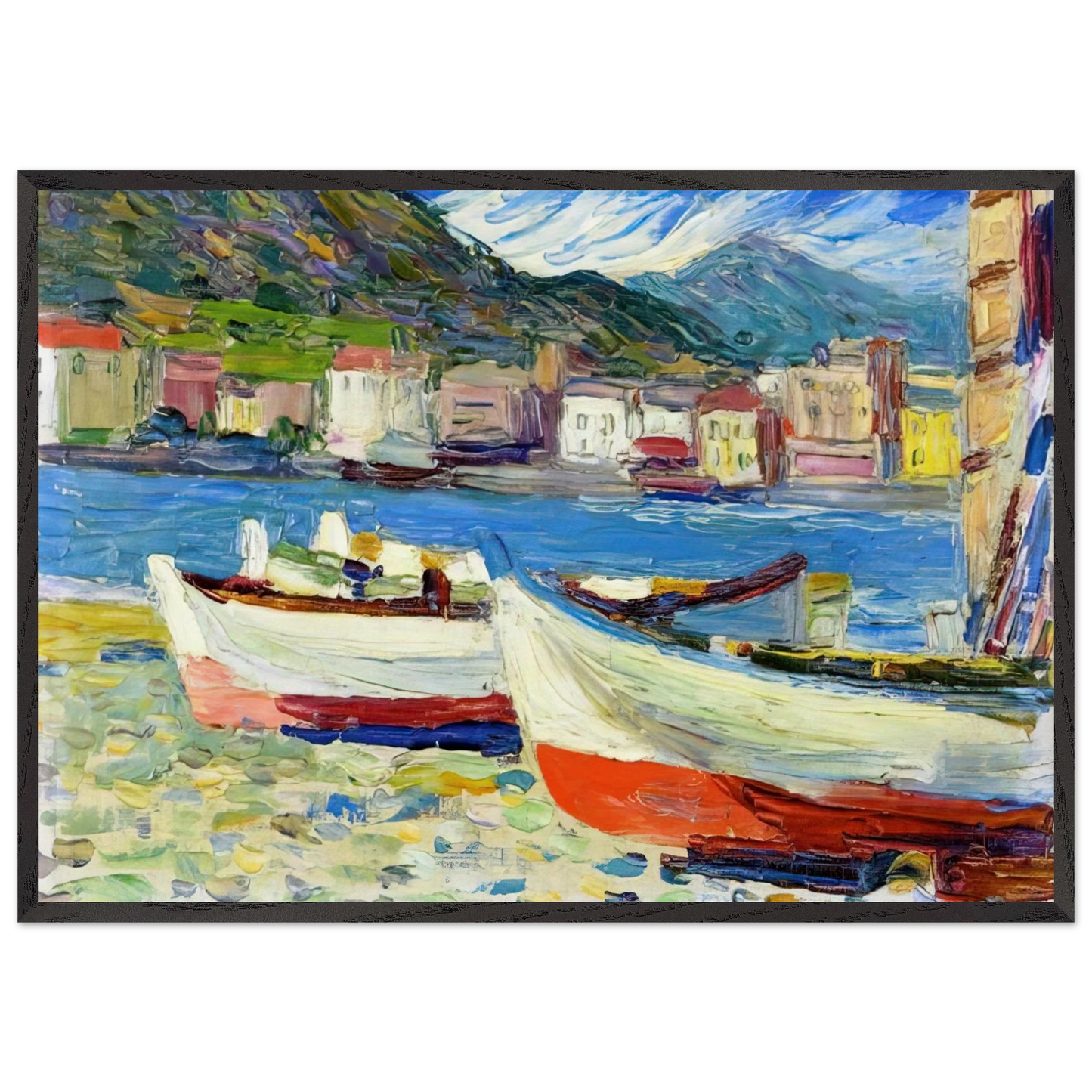 RAPALLO BOATS - Wassily Kandinsky Framed Art Print – Black Wooden Frame - Default Title - -Framed Art Print