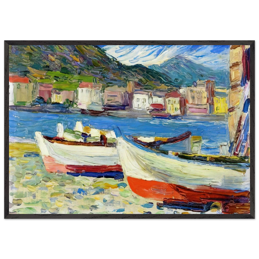 RAPALLO BOATS - Wassily Kandinsky Framed Art Print – Black Wooden Frame - Default Title - -Framed Art Print
