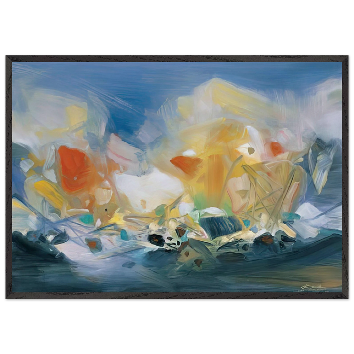NUEE IMMAT RIELLE 2007 - Chu teh Chun 70x100 cm / 28x40 inches Framed Art Print – Black Wooden Frame