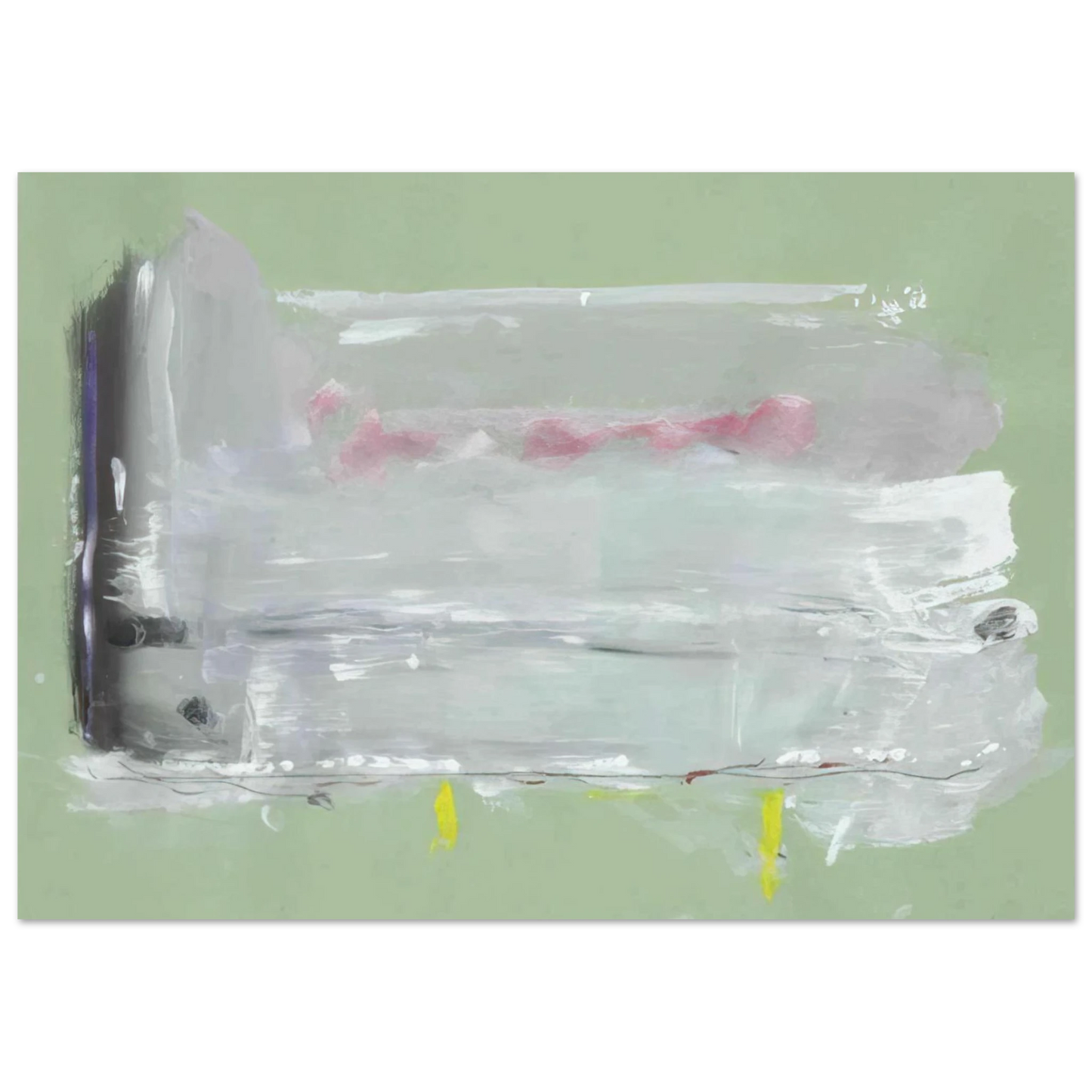 Helen Frankenthaler - Untitled - 1984 Wall art - 45x60 cm / 18x24 inches - Premium Wooden Framed Poster With Fine Art Paper - White frame
