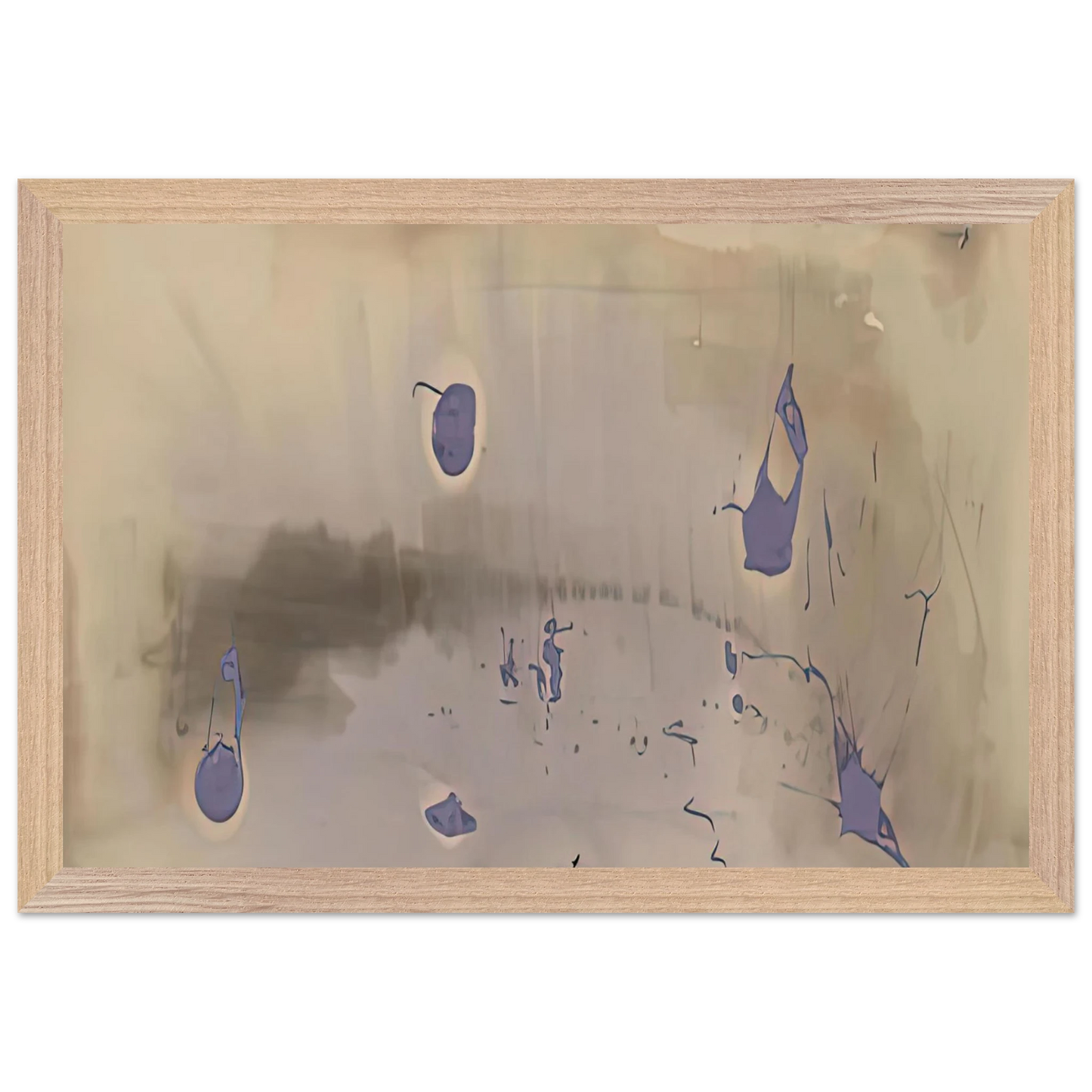 Helen Frankenthaler - Sacrifice Decision, 1981- Wall Art - 60x80 cm / 24x32 inches - Premium Wooden Framed Poster With Fine Art Paper - White frame