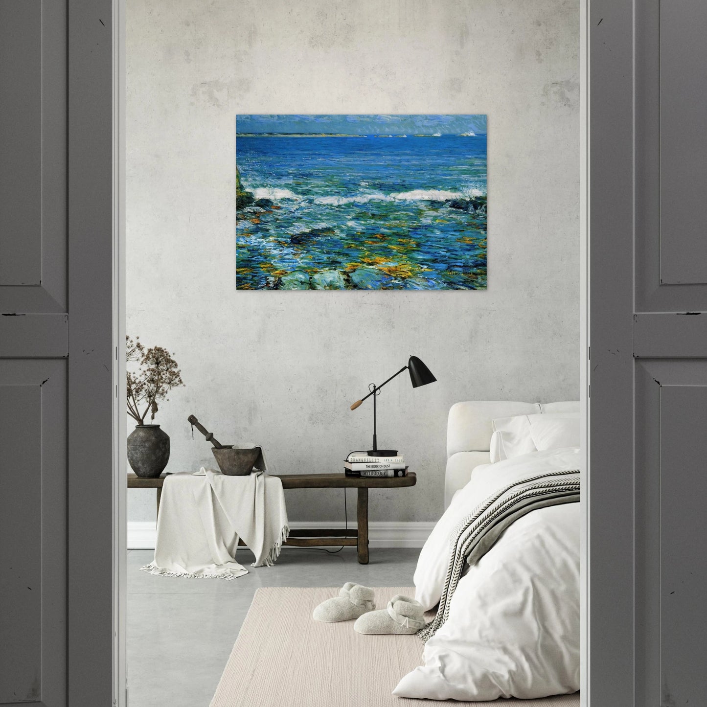 Duck Island from Appledore - Childe Hassam Brushed Aluminum Print - 70x100 cm / 28x40 inches | Childe Hassam Aluminum Print | Childe Hassam Prints