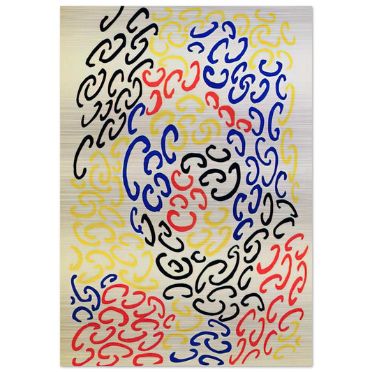 COMPOSITION 10 - Sonia Delaunay Brushed Aluminum Print - 70x100 cm / 28x40 inches | Sonia Delaunay Aluminum Print | Sonia Delaunay Prints