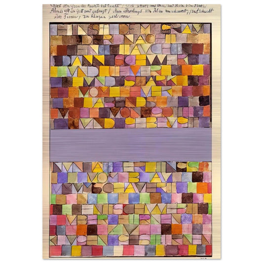 ONCE EMERGED FROM THE GRAY OF NIGHT 1918 - Paul Klee Brushed Aluminum Print - 70x100 cm / 28x40 inches | Paul Klee Aluminum Print | Paul Klee Prints