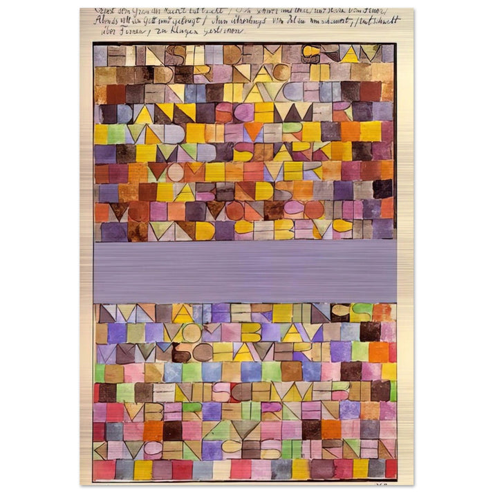 ONCE EMERGED FROM THE GRAY OF NIGHT 1918 - Paul Klee Brushed Aluminum Print - 70x100 cm / 28x40 inches | Paul Klee Aluminum Print | Paul Klee Prints