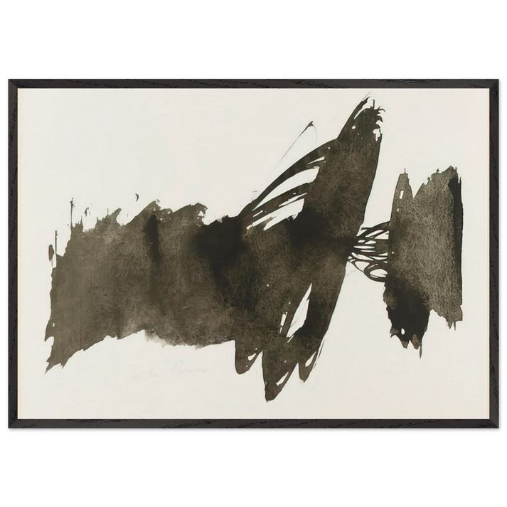 Untitled - 1950 N8 - Julius Bissier 70x100 cm / 28x40 inches Framed Art Print – Black Wooden Frame