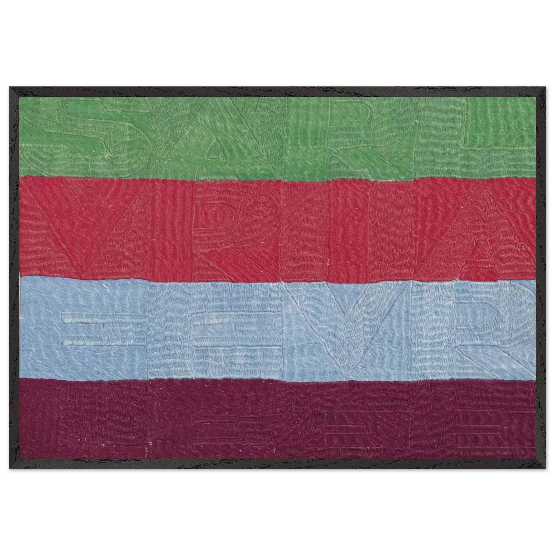 SVELARE E RIVELARE 1990 - Alighiero Boetti Framed Art Print – Black Wooden Frame - Default Title - -Framed Art Print