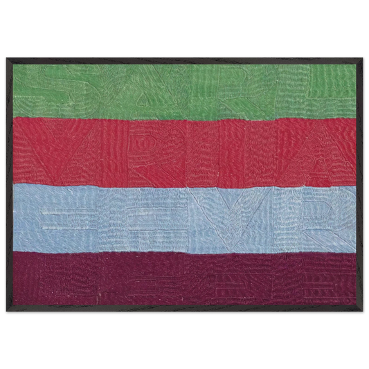 SVELARE E RIVELARE 1990 - Alighiero Boetti Framed Art Print – Black Wooden Frame - Default Title - -Framed Art Print