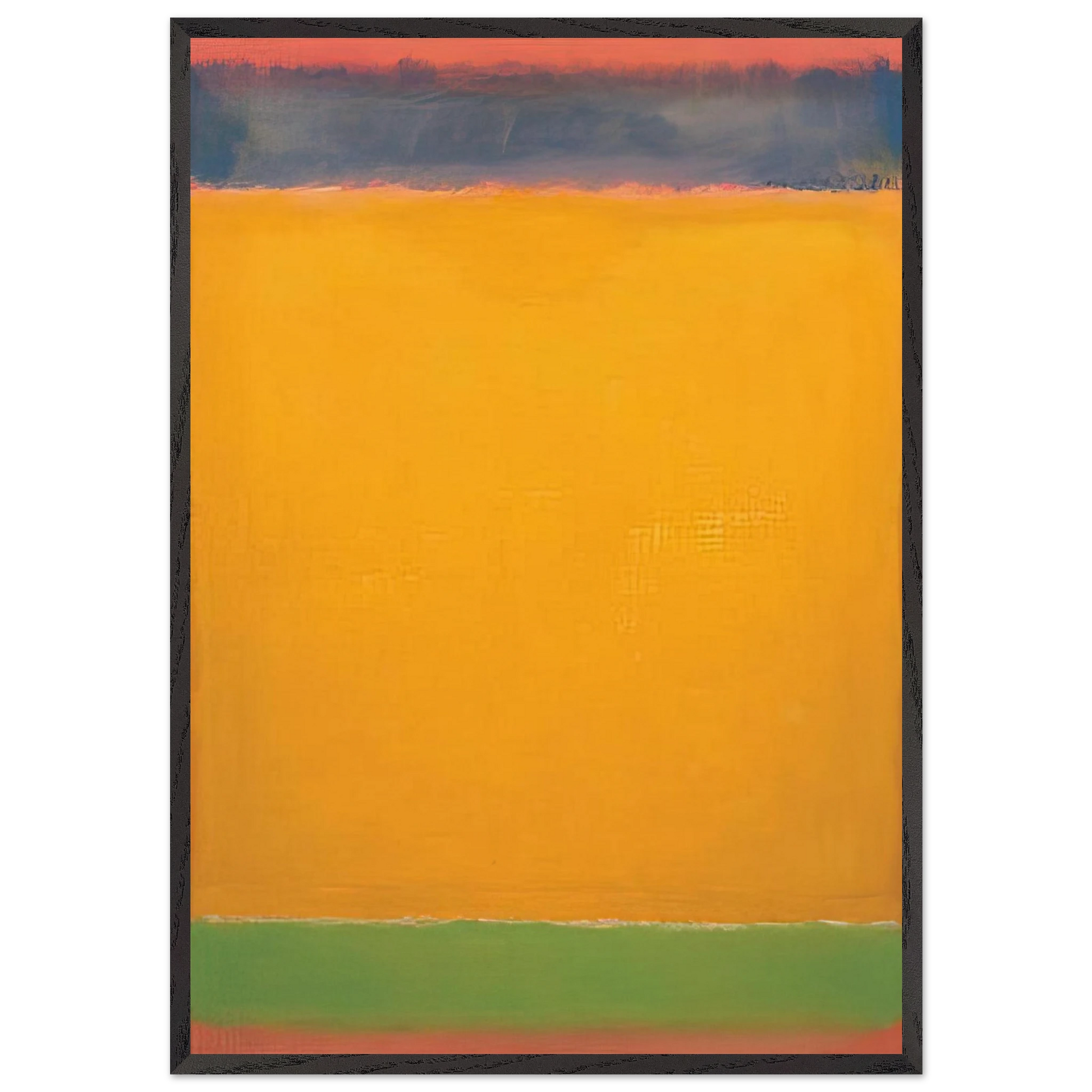United Blue Yellow Green on Red - 1954 - Mark Rothko Framed Art Print – Black Wooden Frame - Default Title - -Framed Art Print