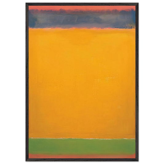 United Blue Yellow Green on Red - 1954 - Mark Rothko Framed Art Print – Black Wooden Frame - Default Title - -Framed Art Print