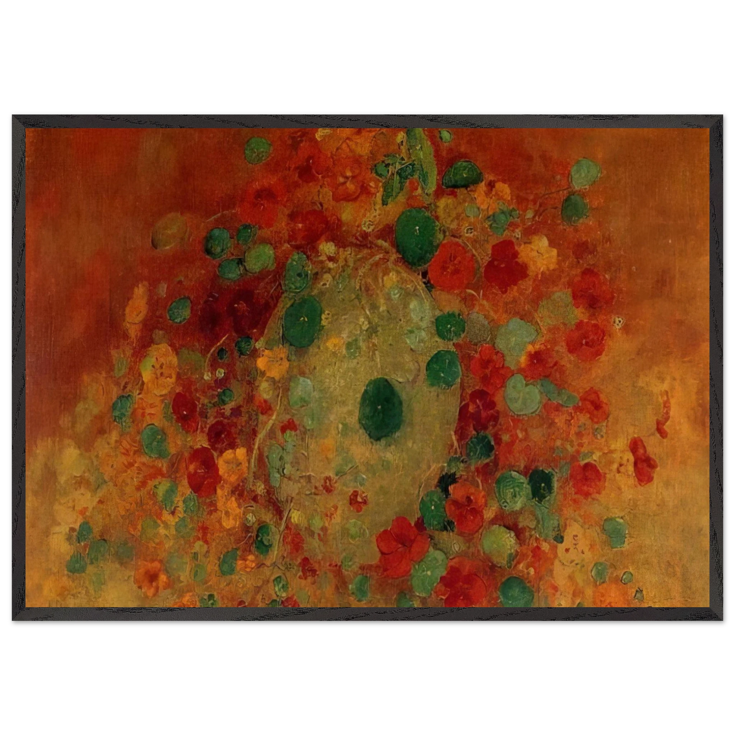 NASTURTIUMS - Odilon Redon Framed Art Print – Black Wooden Frame - Default Title - -Framed Art Print