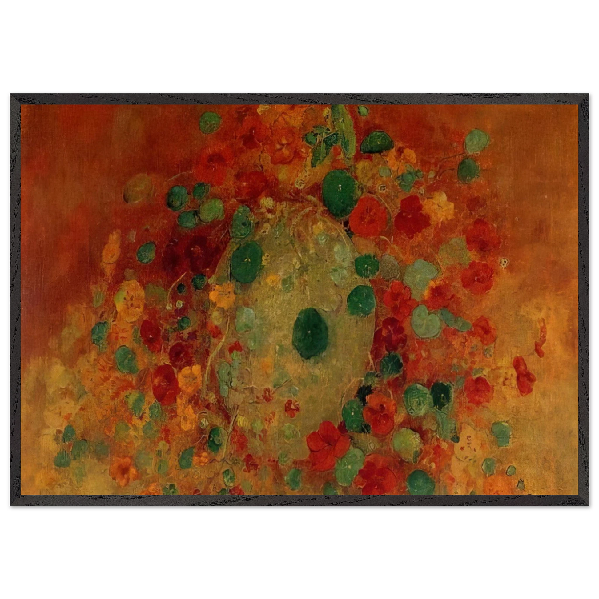 NASTURTIUMS - Odilon Redon Framed Art Print – Black Wooden Frame - Default Title - -Framed Art Print