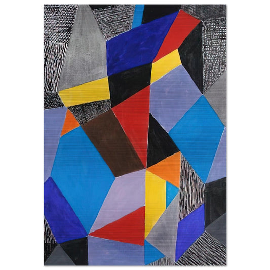 Farbformen und Struktuten - 1953 - Johannes Itten Brushed Aluminum Print - 70x100 cm / 28x40 inches | Johannes Itten Aluminum Print | Johannes Itten Prints