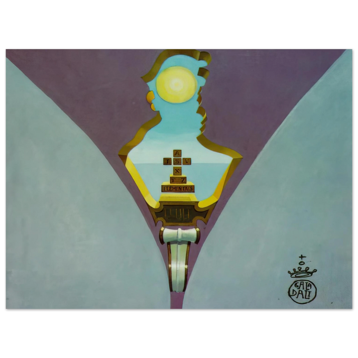 Salvador Dali - HOMAGE TO RAIMUNDUS LULLUS DESIGN FOR A CEILING PAINTING  75x100 cm / 30x40inches Fine Art Poster