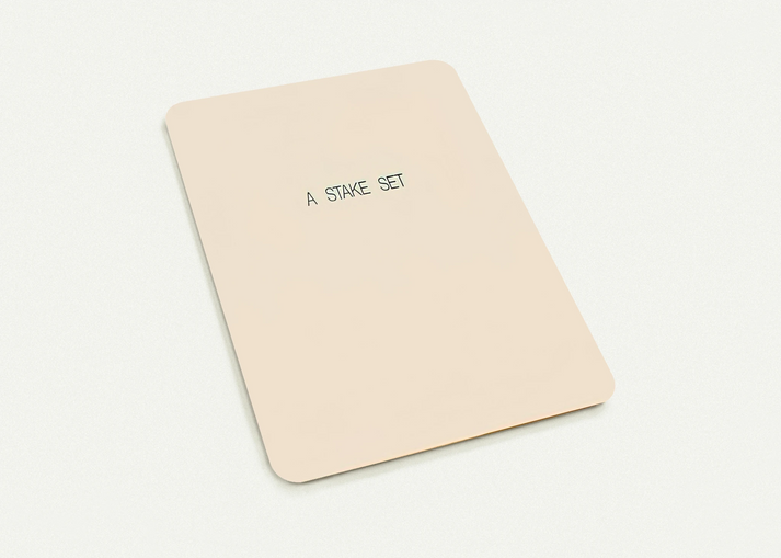 A Stake Set - 1969 By Lawrence Weiner Pack of 10 Post Cards | Lawrence Weiner Post Cards | A6 (10.5 x 14.8 cm) - 4.1 x 5.8 inches