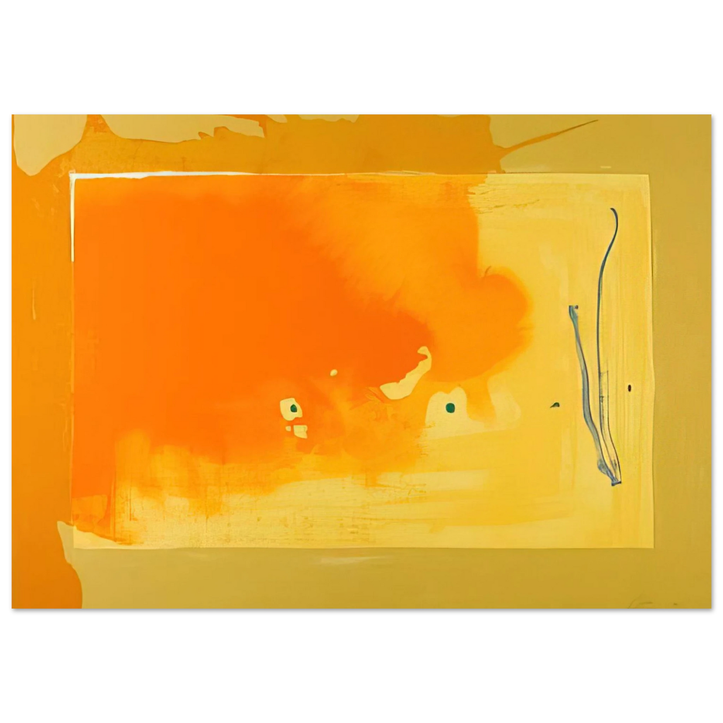 Helen Frankenthaler - Bilbao - 1998 Wall art - 15x20 cm / 6x8 inches - Premium Wooden Framed Poster With Fine Art Paper - Wood frame